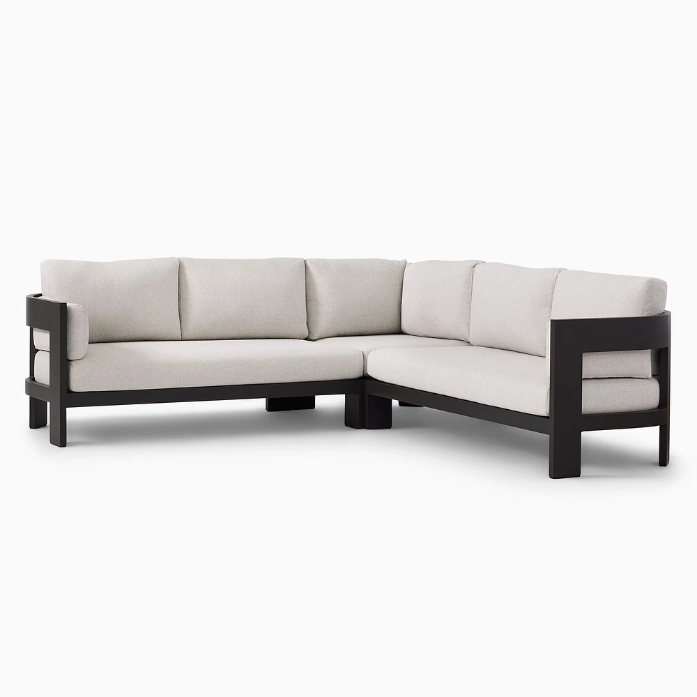 Caldera Aluminum Outdoor 3-Piece L-Shaped Sectional (100") | West Elm