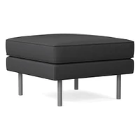 Axel Leather Ottoman | West Elm