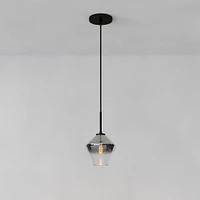 Sculptural Glass Geo Pendant Light - Large (Clear) | West Elm