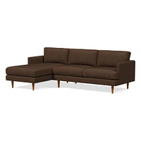 Haven Loft Leather 2-Piece Chaise Sectional (103") | West Elm