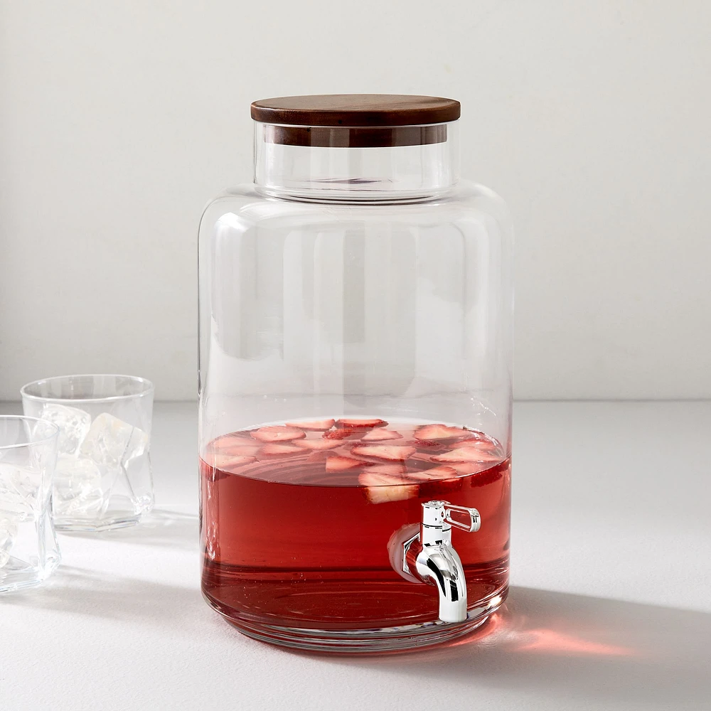 Pure Glass Drink Dispenser | West Elm