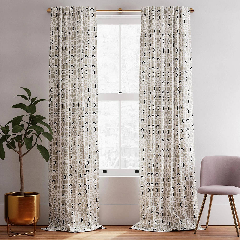 Graphic Dots Curtain (Set of 2