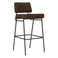 Wire Frame Leather Bar & Counter Stools | West Elm