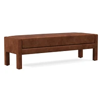 Scarlett Leather Bench | West Elm