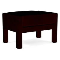 Scarlett Leather Ottoman | West Elm