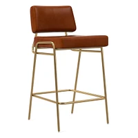 Wire Frame Leather Bar & Counter Stools | West Elm