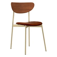 Mid-Century Modern Petal Leather Dining Chair | West Elm