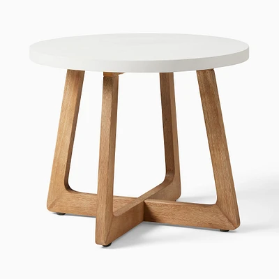 Solid Eucalyptus Outdoor Side Table (20") | West Elm