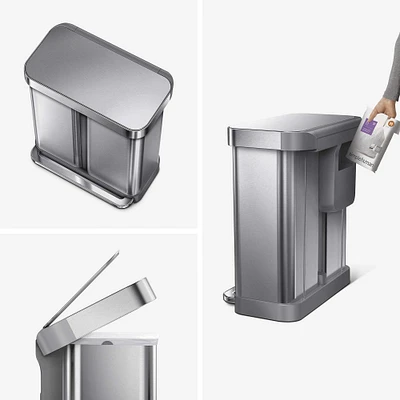 simplehuman Dual Compartment Recycler | West Elm