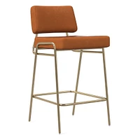 Wire Frame Leather Bar & Counter Stools | West Elm