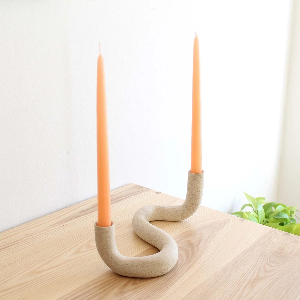 Janelle Gramling Noodle Double Candleholder | West Elm