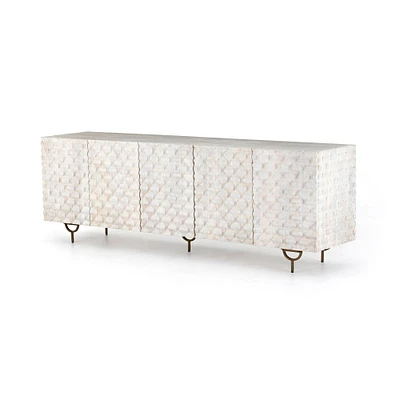 Round Cut Media Console (82") | West Elm