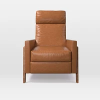 Spencer Wood-Framed Leather Recliner | West Elm