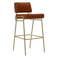 Wire Frame Leather Bar & Counter Stools | West Elm