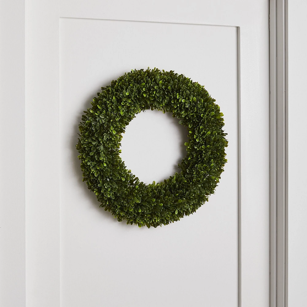 Faux Indoor/Outdoor Tea Leaf Wreath | West Elm