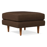 Haven Loft Leather Ottoman | West Elm