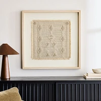 Framed Neutral Textile Wall Art | West Elm