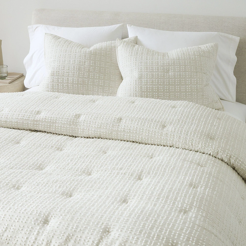 Rey Textured Comforter & Shams | West Elm