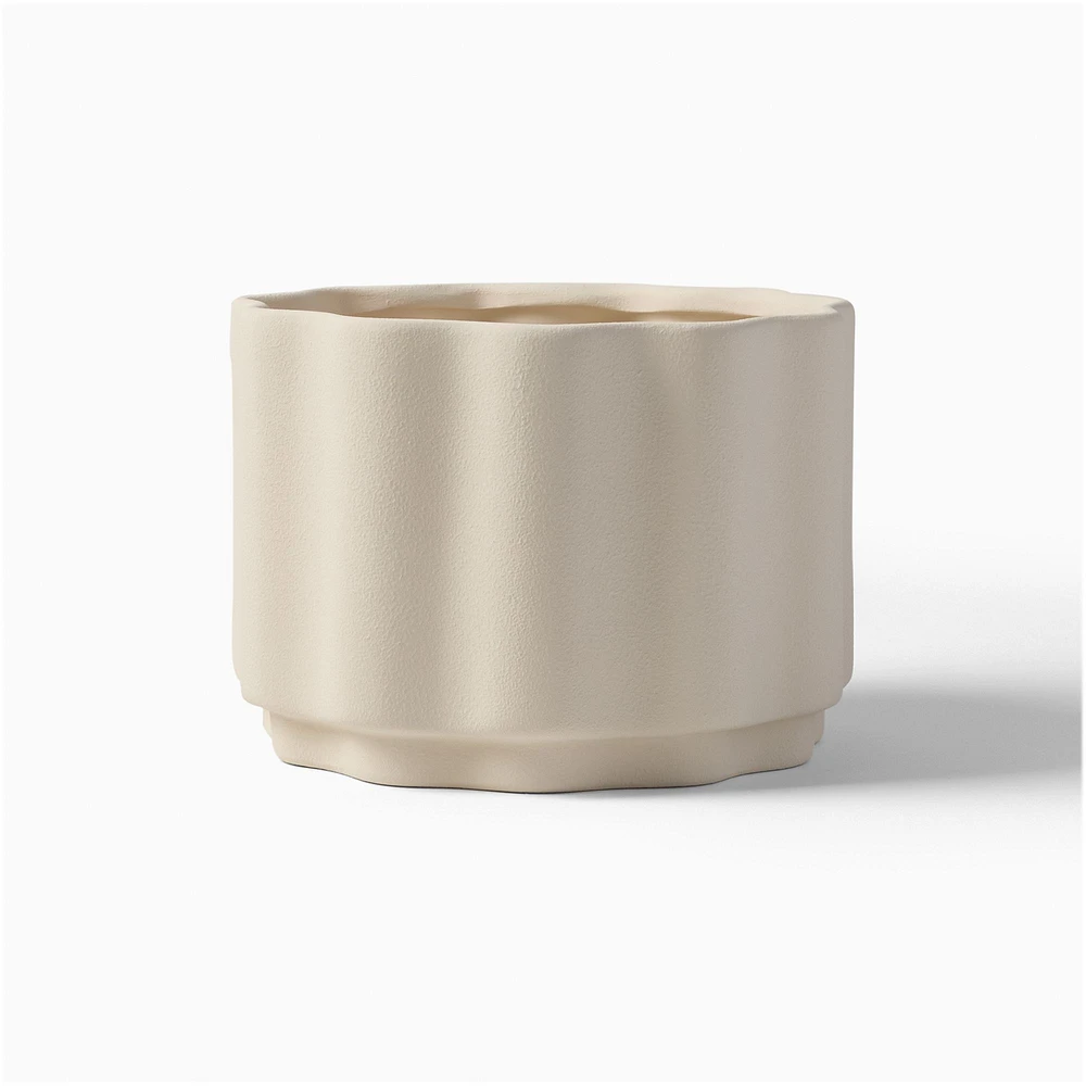 Wavy Ceramic Planters | West Elm