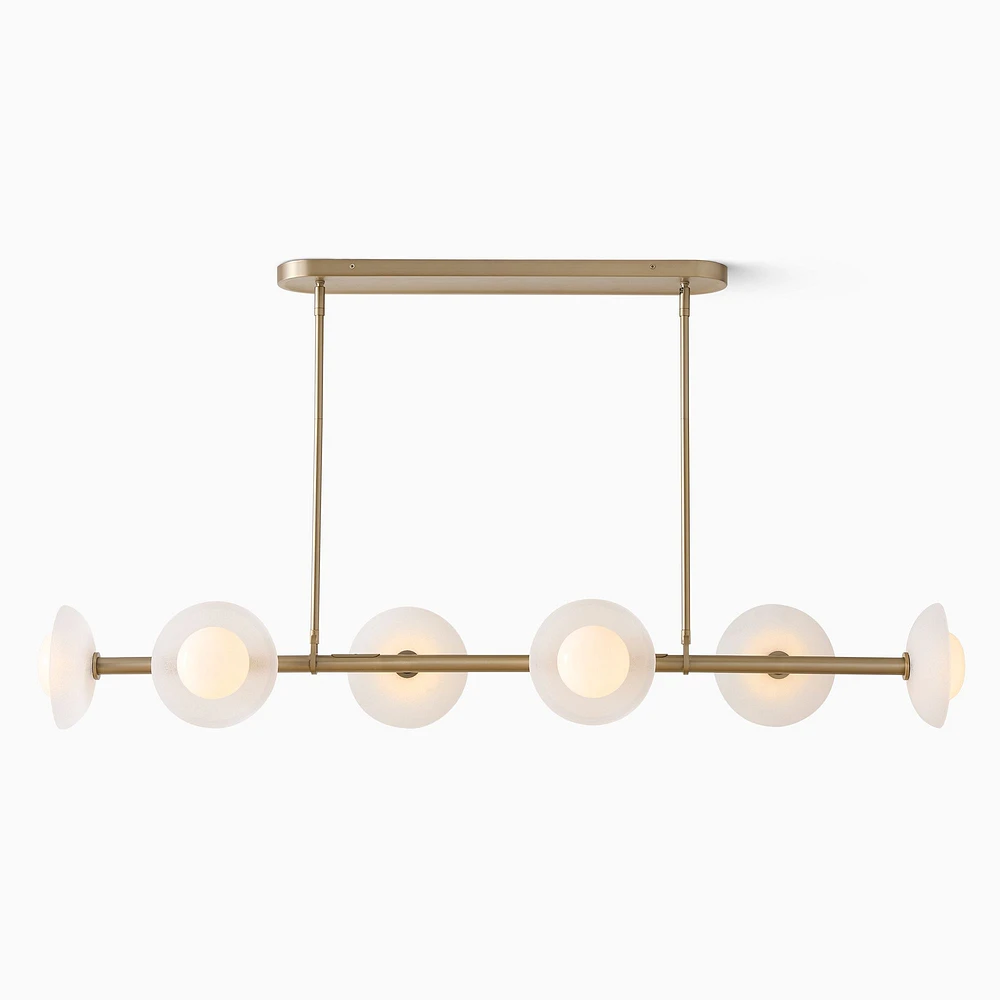 Bezel 6-Light Linear Perforated Metal Chandelier (51.5") | West Elm