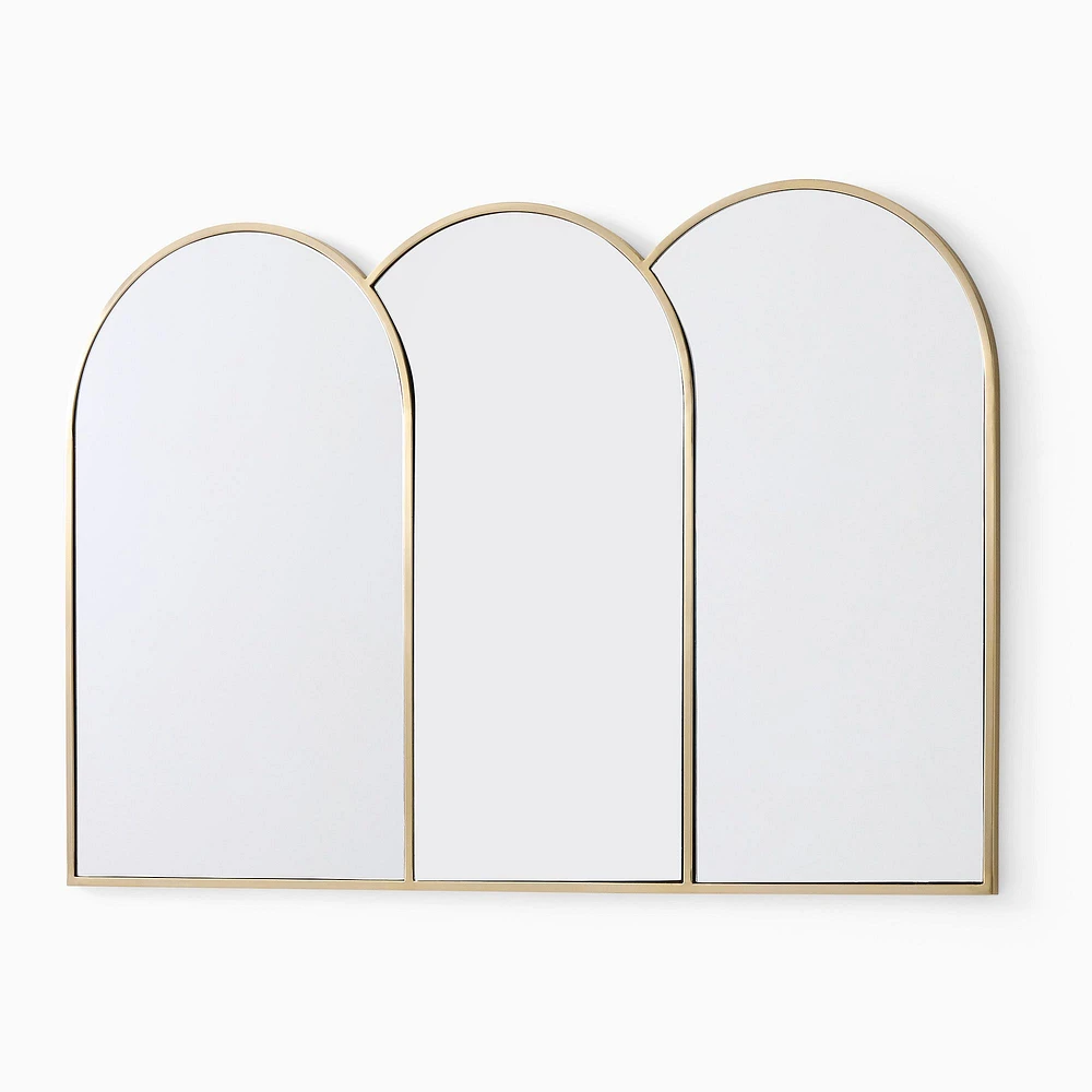 Triple Arched Metal Frame Wall Mirror | West Elm