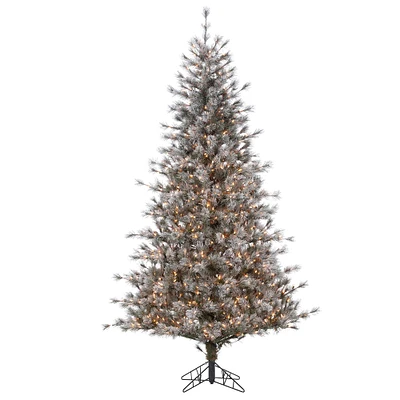 Pre-Lit Faux Flocked Scotch Tree - 7.5' | West Elm