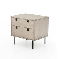 Iron & Acacia 2-Drawer Nightstand (24") | West Elm