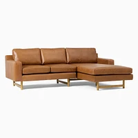 Eddy Leather 2-Piece Chaise Sectional (92") | West Elm