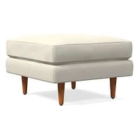 Haven Loft Leather Ottoman | West Elm