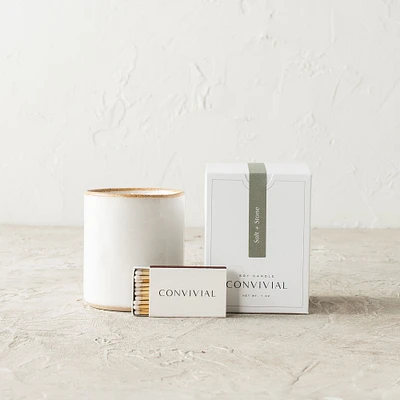 Convivial Salt & Stone Minimal Candle | West Elm