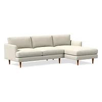 Haven Loft Leather 2-Piece Chaise Sectional (103") | West Elm