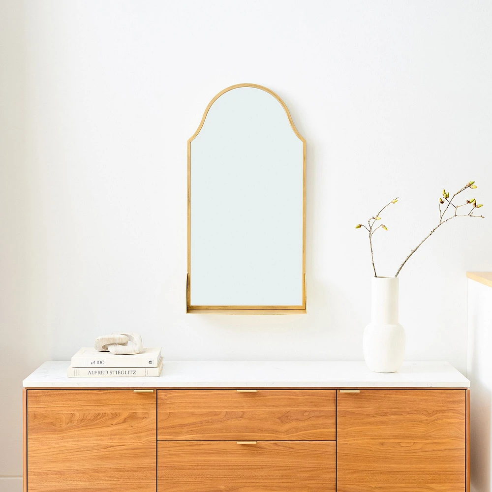 Metal Arch Shelf Mirror | West Elm