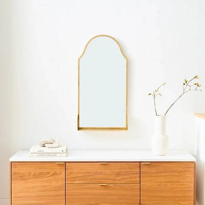 Metal Arch Shelf Mirror | West Elm