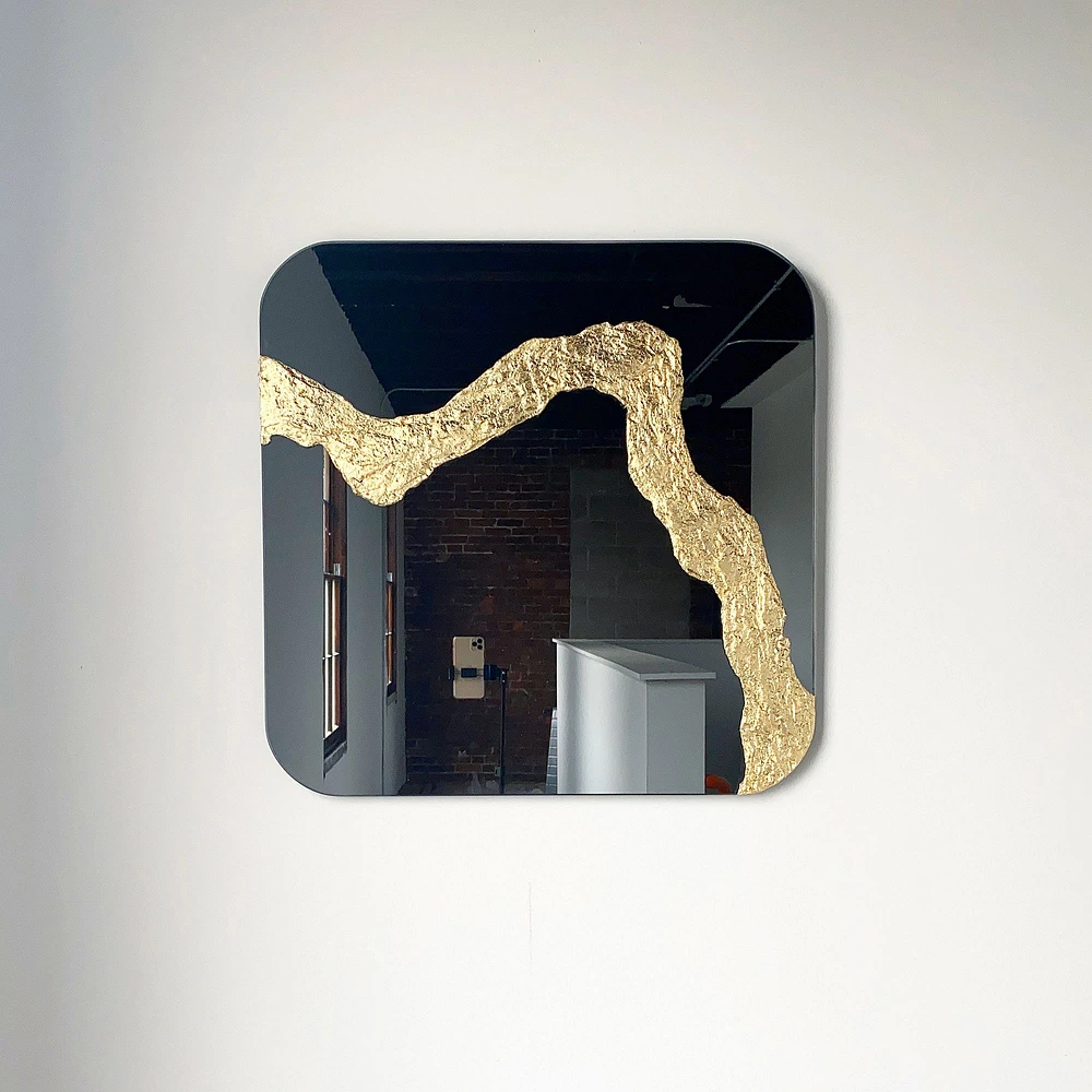 Candice Luter Glissando Square Crossover Wall Mirror | West Elm