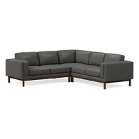 Dekalb Leather L-Shaped Sectional | Sofa With Chaise West Elm