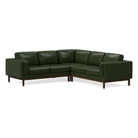 Dekalb Leather L-Shaped Sectional | Sofa With Chaise West Elm