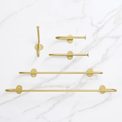 Elton Bathroom Hardware - Antique Brass | West Elm