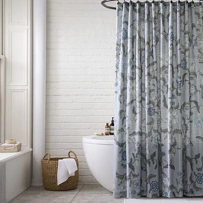 Batik Floral Shower Curtain | West Elm