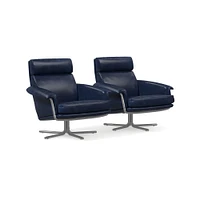 Kristoff Leather Swivel Chair | West Elm
