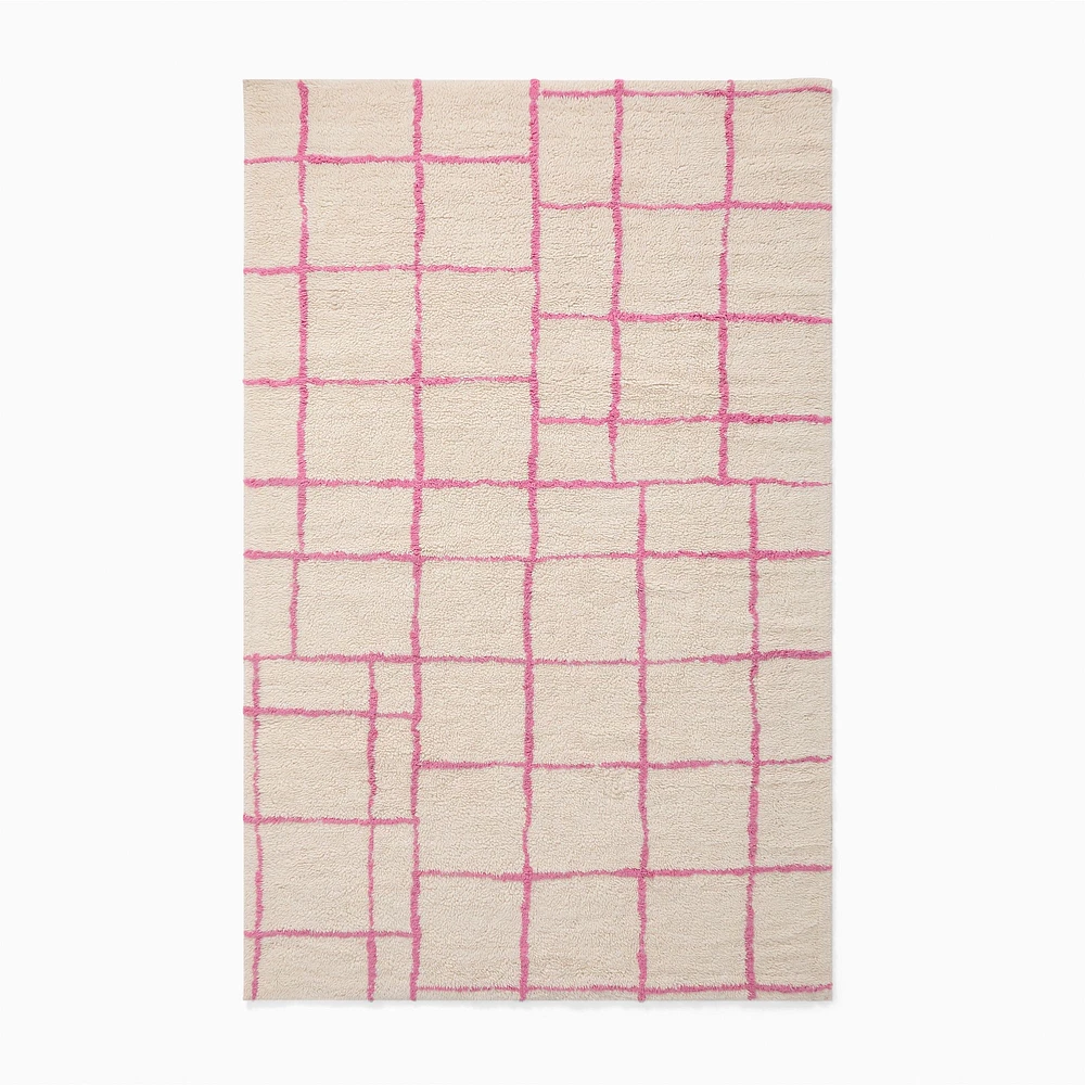 Washable Offset Grid Rug | West Elm