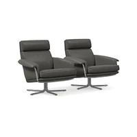 Kristoff Leather Swivel Chair | West Elm