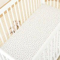 Brushstroke Dot Crib Fitted Sheet | West Elm