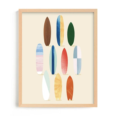 Surfboard Pose Framed Wall Art by Minted for West Elm Kids |