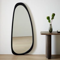 Mid-Century Asymmetrical Wood Floor Mirror | West Elm