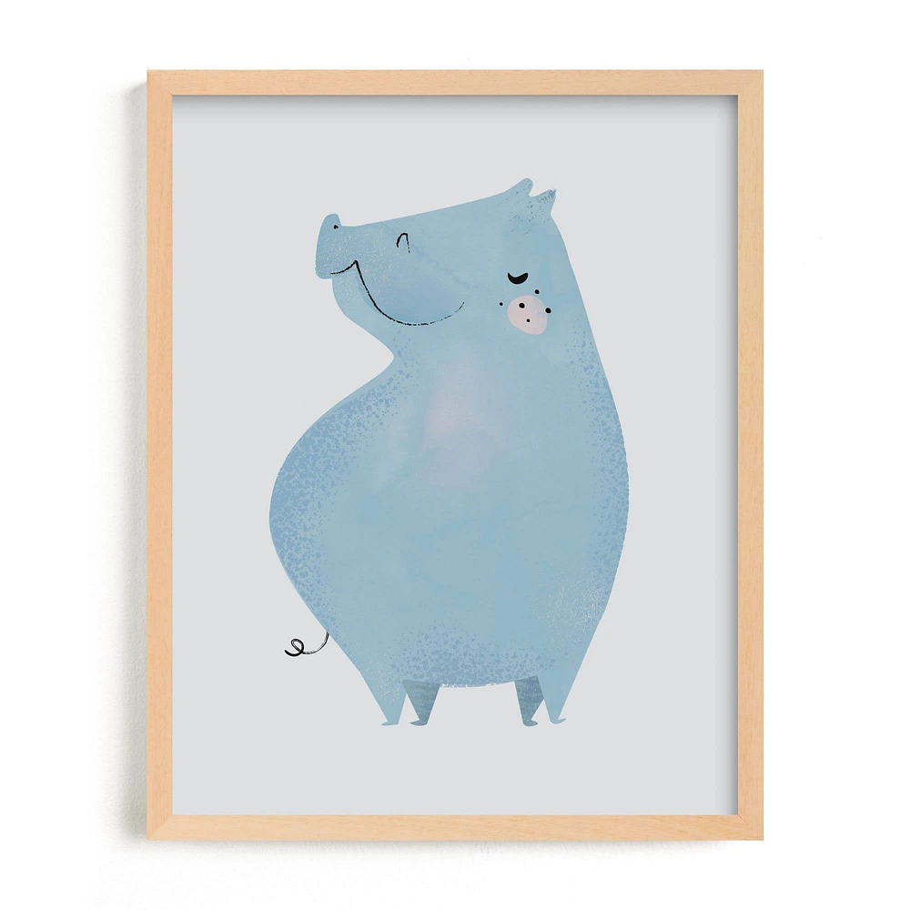 Hippo Framed Wall Art by Minted for West Elm Kids |