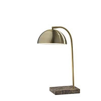 Dome Table Lamp with Marble Base | Modern Light Fixtures | West Elm