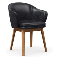 Wayne Leather Dining Arm Chair | West Elm