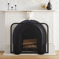 Deco Metal Fireplace Screen | West Elm