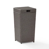 Palm Harbor Outdoor Wicker Trash Can | West Elm