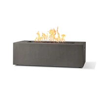 Tall 60" Rectangle Outdoor Concrete Fire Table | West Elm